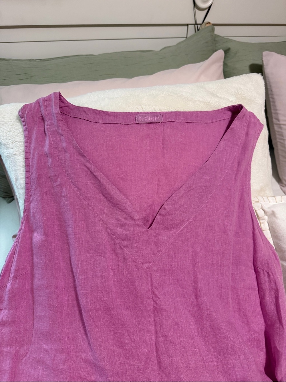 CP Shades Bree Linen Midi Dress (Snap Dragon 🐉 Pink) size XL - Picture 3 of 8